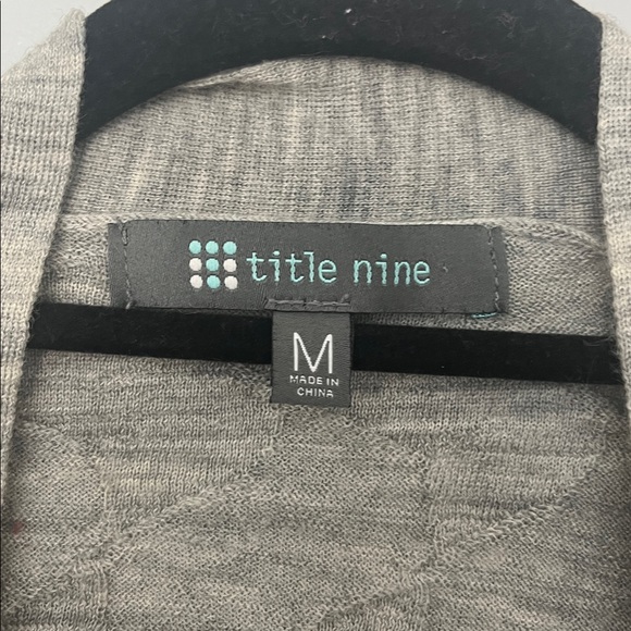 Title Nine Open Front Textured Wool Cardigan - Picture 2 of 5